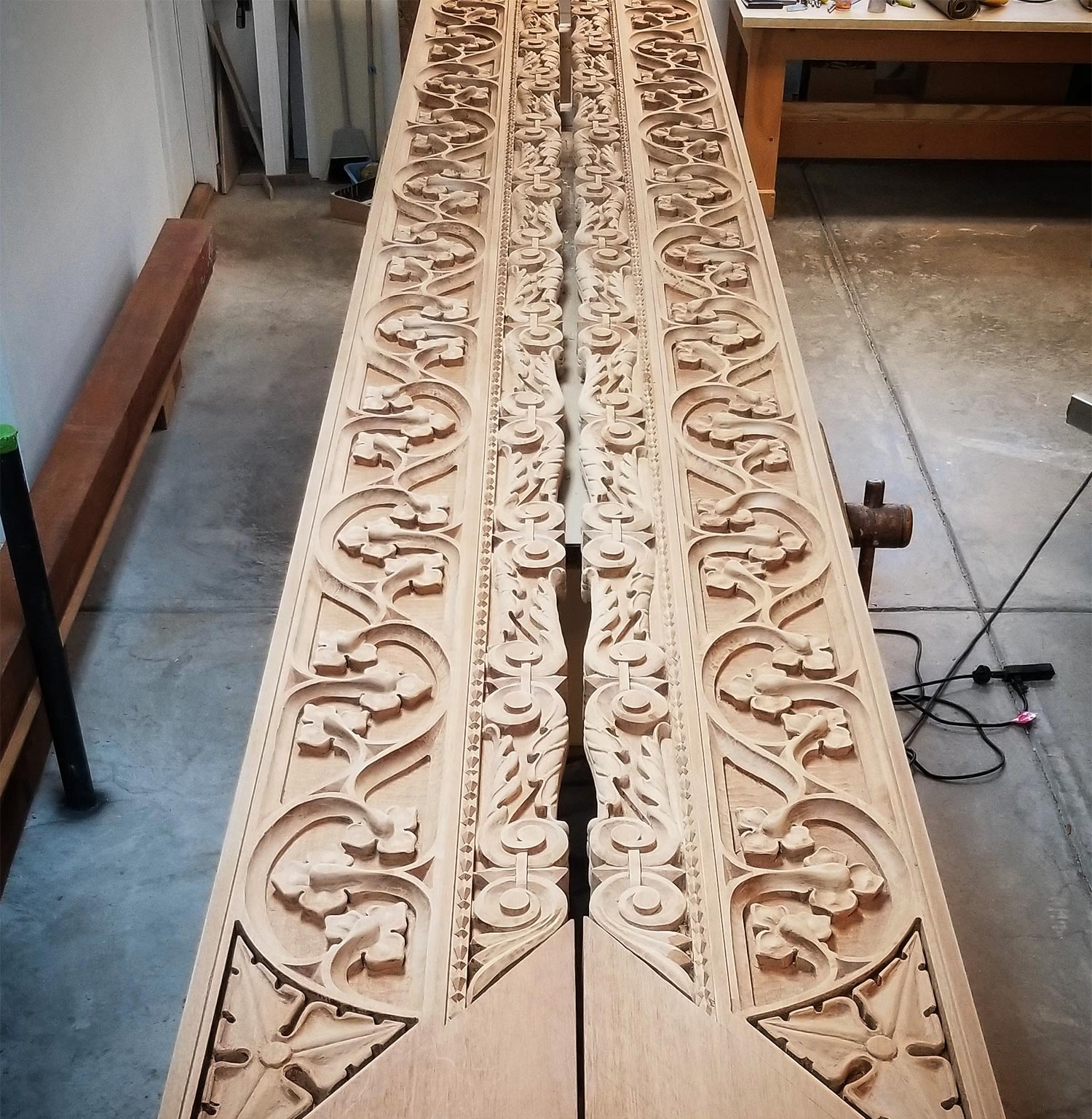 Mahogany Bargeboards in progress