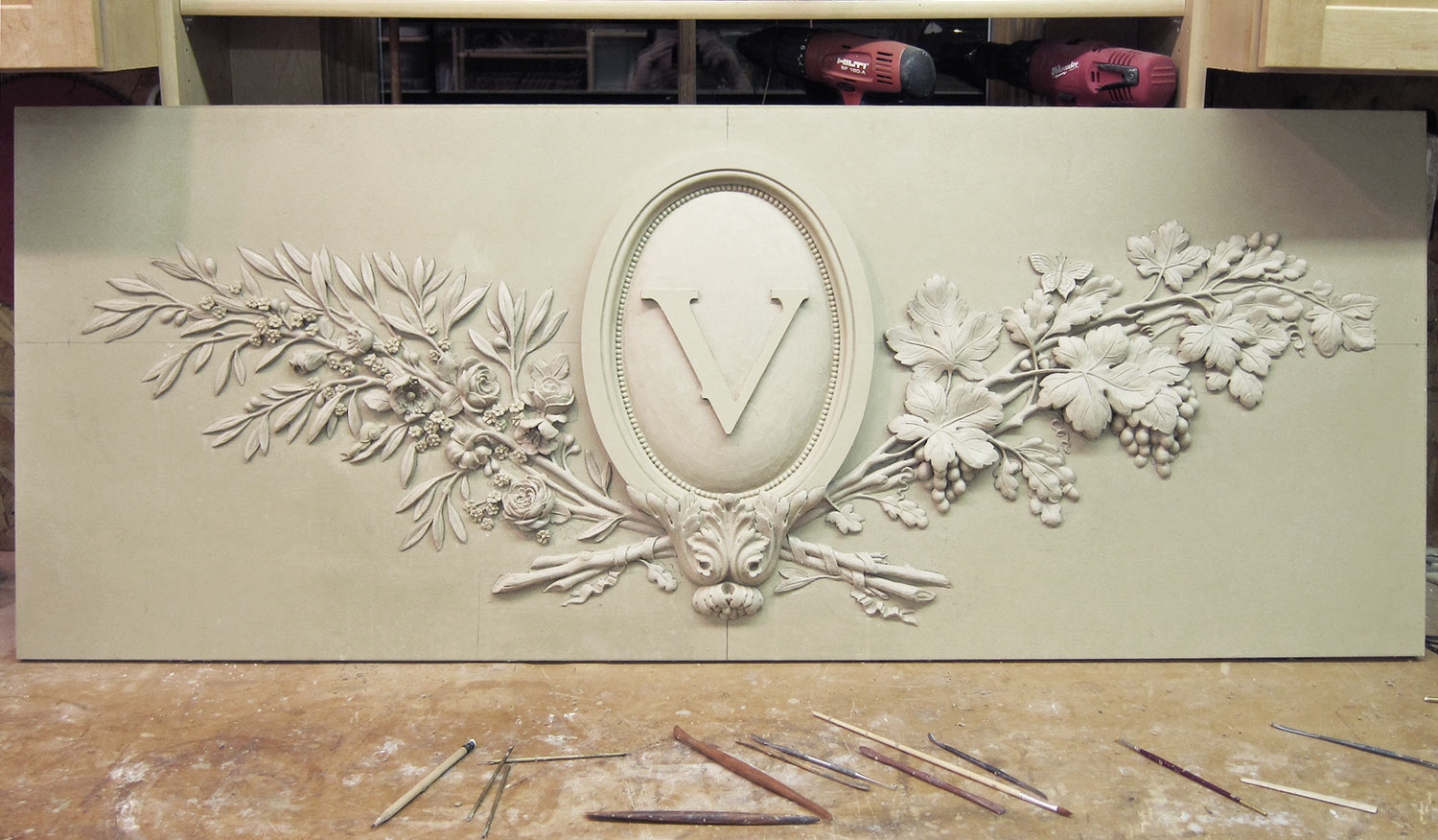 Plaster panels for Vaucluse Restaurant